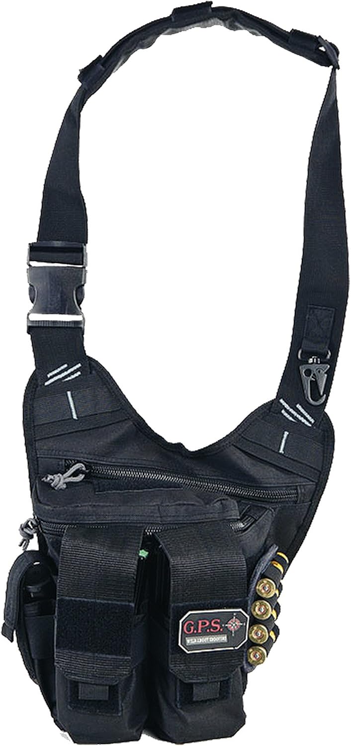 G.P.S. Rapid Deployment Sling Pack With Handgun Holster - Medium Durable Safe Pistol & Shooting Accessories Hands-Free Storage Shoulder Carry Bag