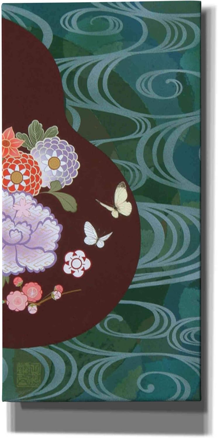 Epic Graffiti 'Running Water II' by Zigen Tanabe, Canvas Wall Art, 12"x24"