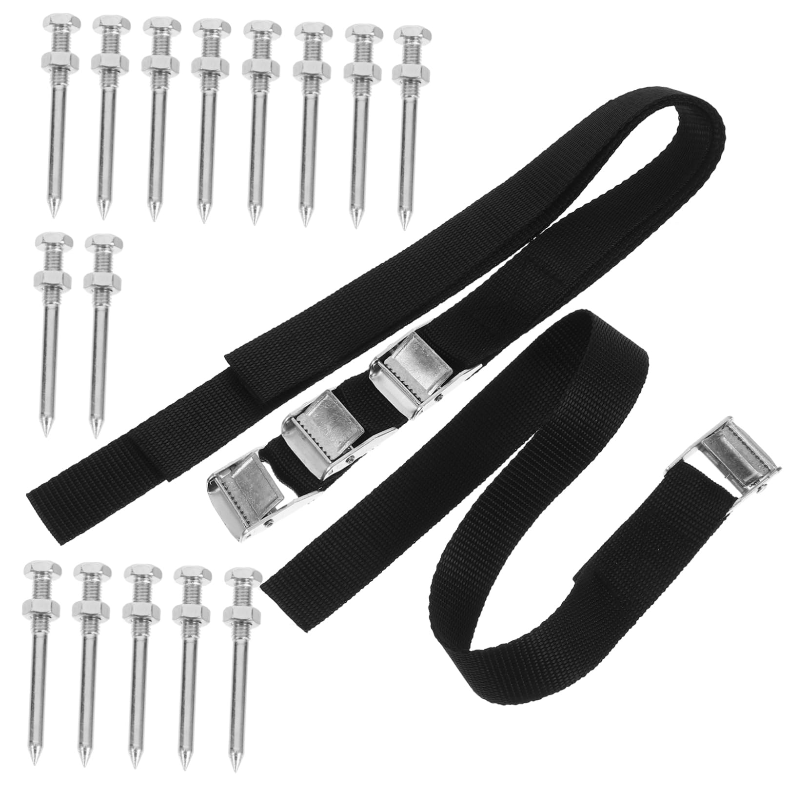 MUCKLILY 34pcs Garden Grass Aerator Spikes Shoes Strap Lawn Aerator Shoes for Grass Spikes Shoes Grass Aerator Lightweight and Portable Design