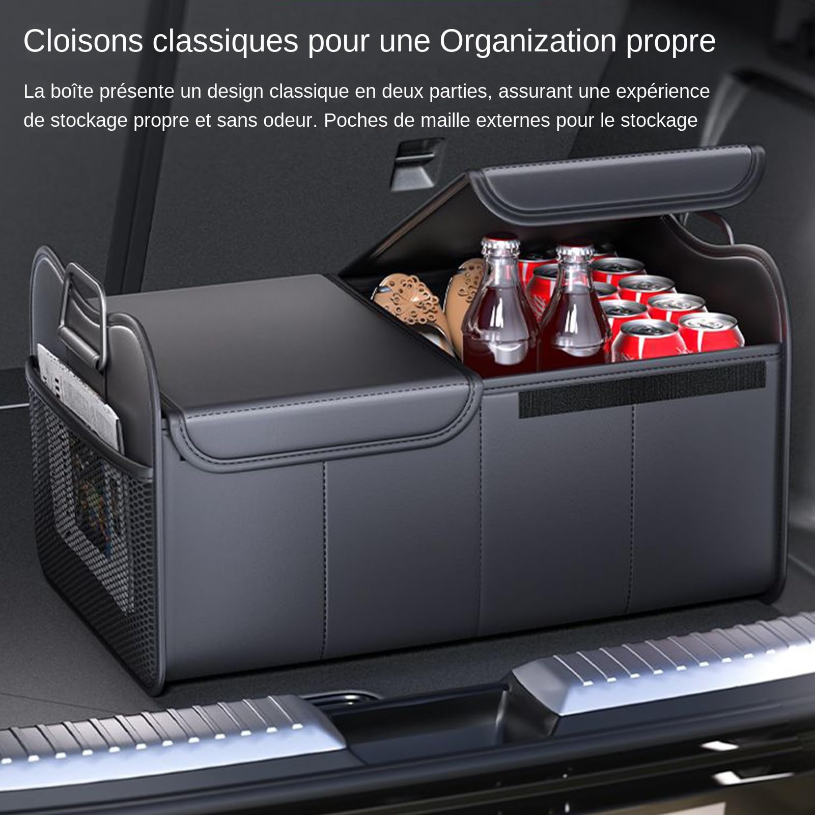 Organizzatore di bagagliaio per auto | Scatola di immagazzinaggio per auto | e bagagli,Accessorio pieghevole per furgone berlina da viaggio e da viaggio