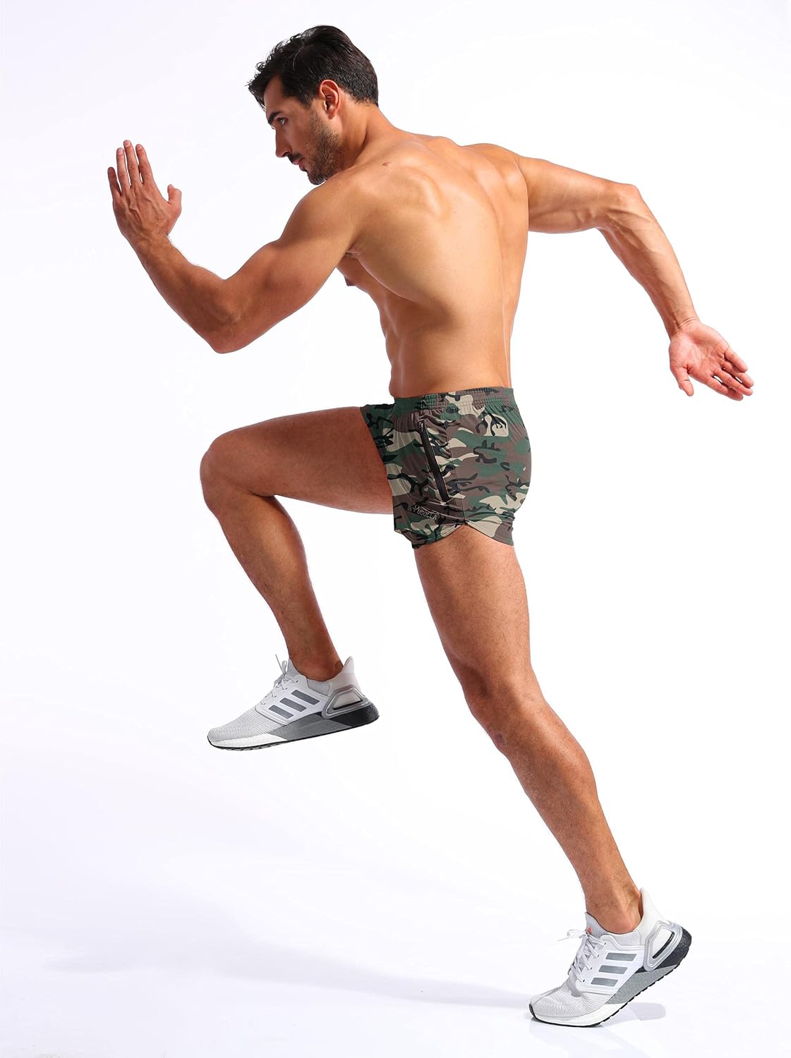 Pudolla Men’s Running Shorts 3 Inch Quick Dry Gym Athletic Workout Shorts for Men with Zipper Pockets - Image 6