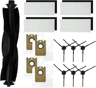 BBT BAMBOOST Replacement Parts Fit for AIRROBO T10+, Laresar L6 Pro, Honiture Q6 Pro, Neabot NOMO N2 Vacuum Cleaner, Roller Brush, Dust Bags, Filter