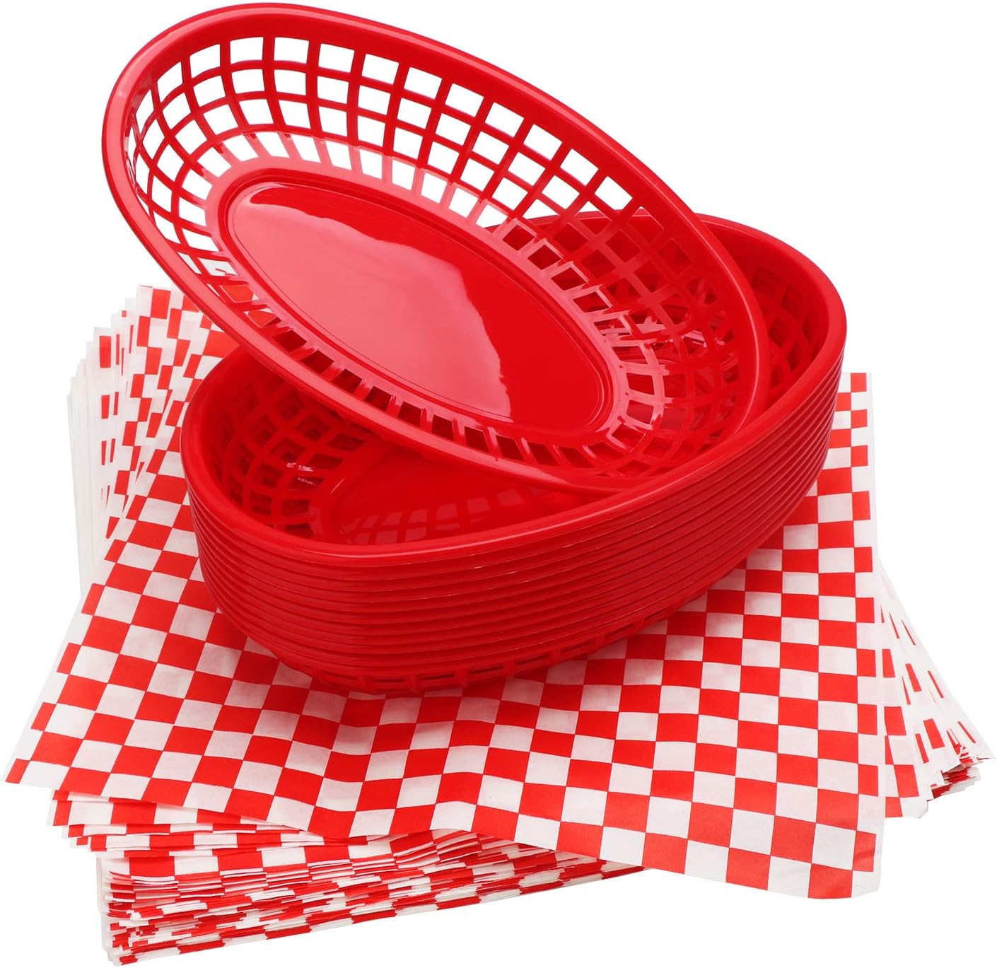 Prоduсt Dеаl Bread Baskets & Deli Paper Liners, Eusoar 12 pcs Bread Baskets plus 100pcs Deli Paper, Restaurant Food Serving Tray Basket Sets for Restaurant Supplies, Deli Serving, Chicken, Burgers&Fries Blасk Frіdау - 60% оƒƒ Bread Baskets & Deli Paper Liners, Eusoar 12 pcs Bread Baskets plus 100pcs Deli Paper, Restaurant Food Serving Tray Basket Sets for Restaurant Supplies, Deli Serving, Chicken, Burgers&Fries