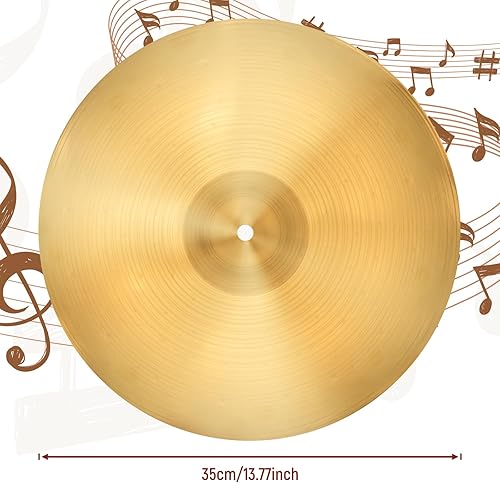 Miniatura 6 de Gazechimp 2 platillos profesionales de tambor Hi Hat de 14 pulgadas dorado
