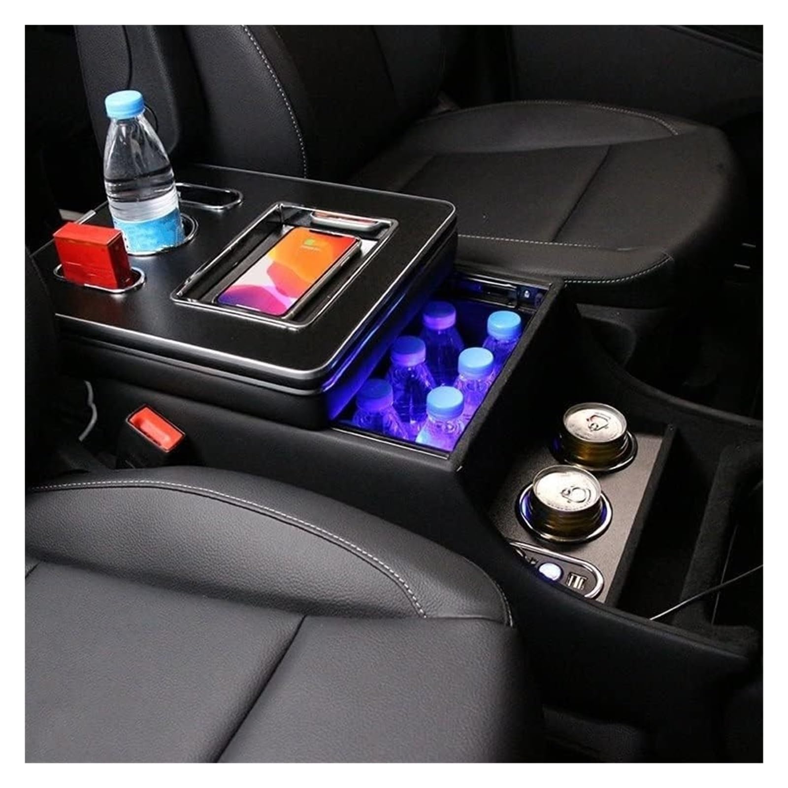 Armlehnenbox Für Mercedes Vito W447 (2016-2021) - Schwarz Mit USB & Halterungen