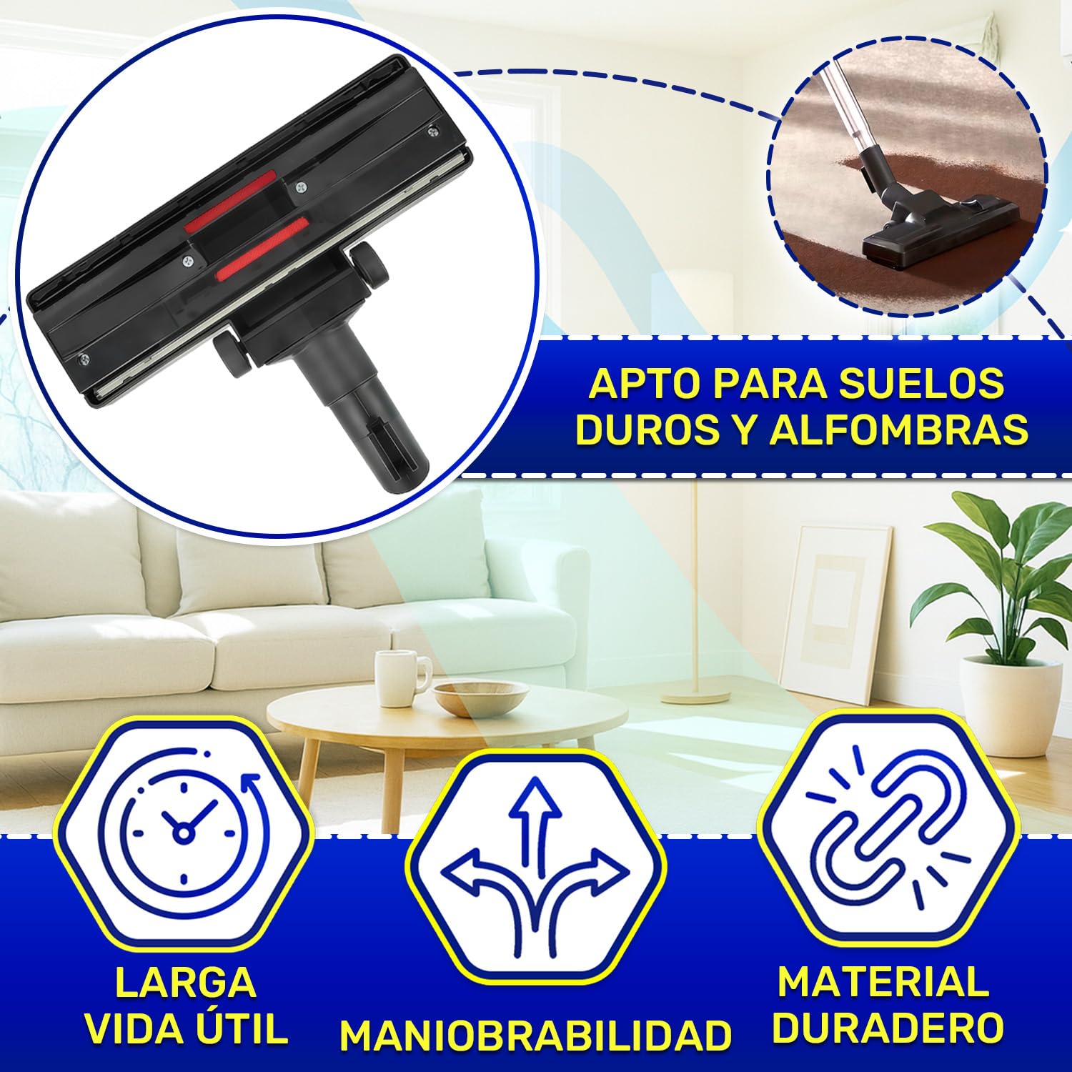 MONTERAL Cepillo Aspiradora con Código Original SS-7222081127 SS-7223035245 para Rowenta Compact Power - Garantía de 10 Años