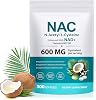 NAC Supplement with NAD+, N-Acetyl L-Cysteine Softgels with Coconut Oil & MCT Oil, Supports Cellular Function & Antioxidant Support, Non-GMO, Gluten-Free, 300 Count