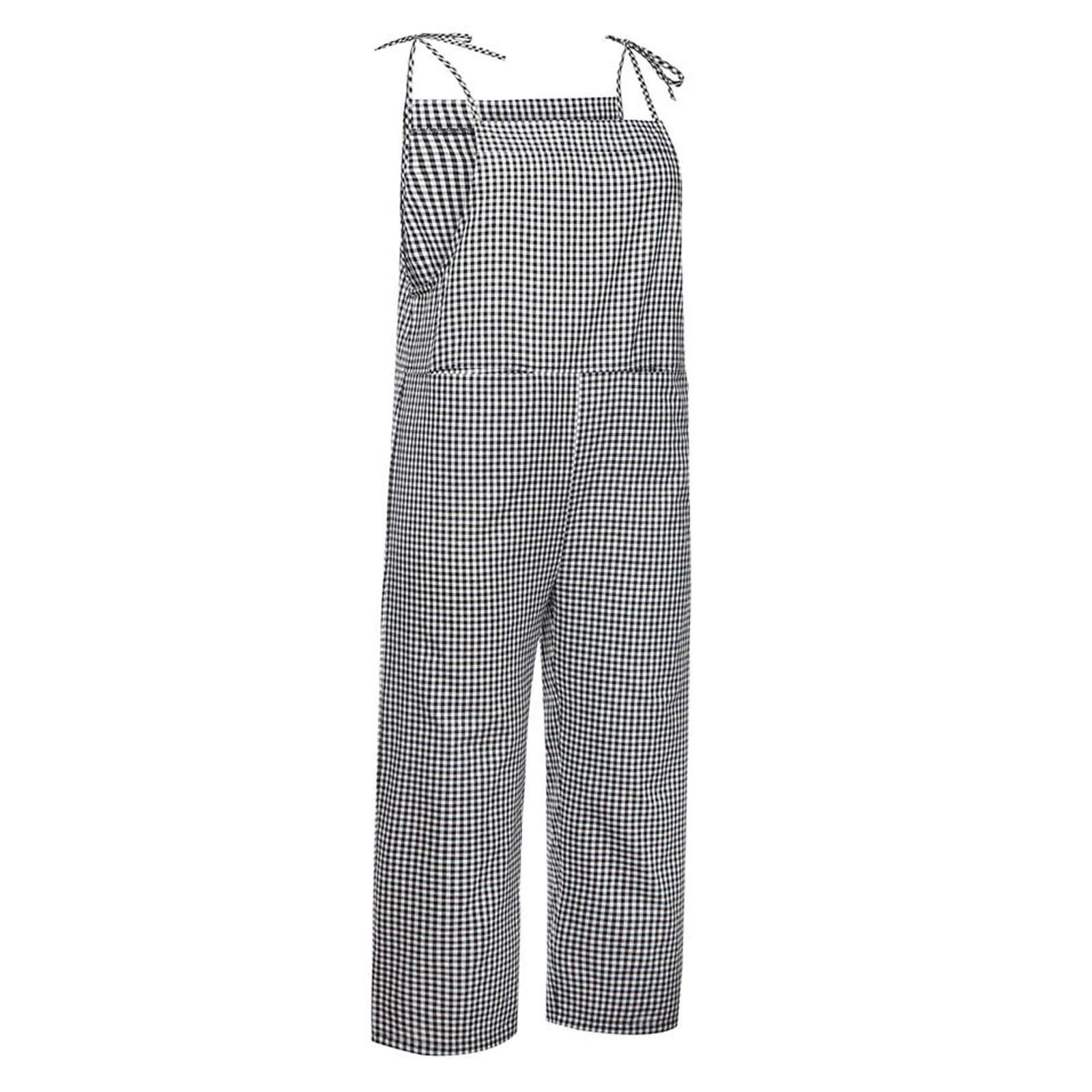 Salopette pour femme en coton et lin, grande taille, vintage, bretelles réglables, sans manches, décontractée, baggy sarouel, jambes larges, barboteuses, grenouillères rayées, amples et respirantes