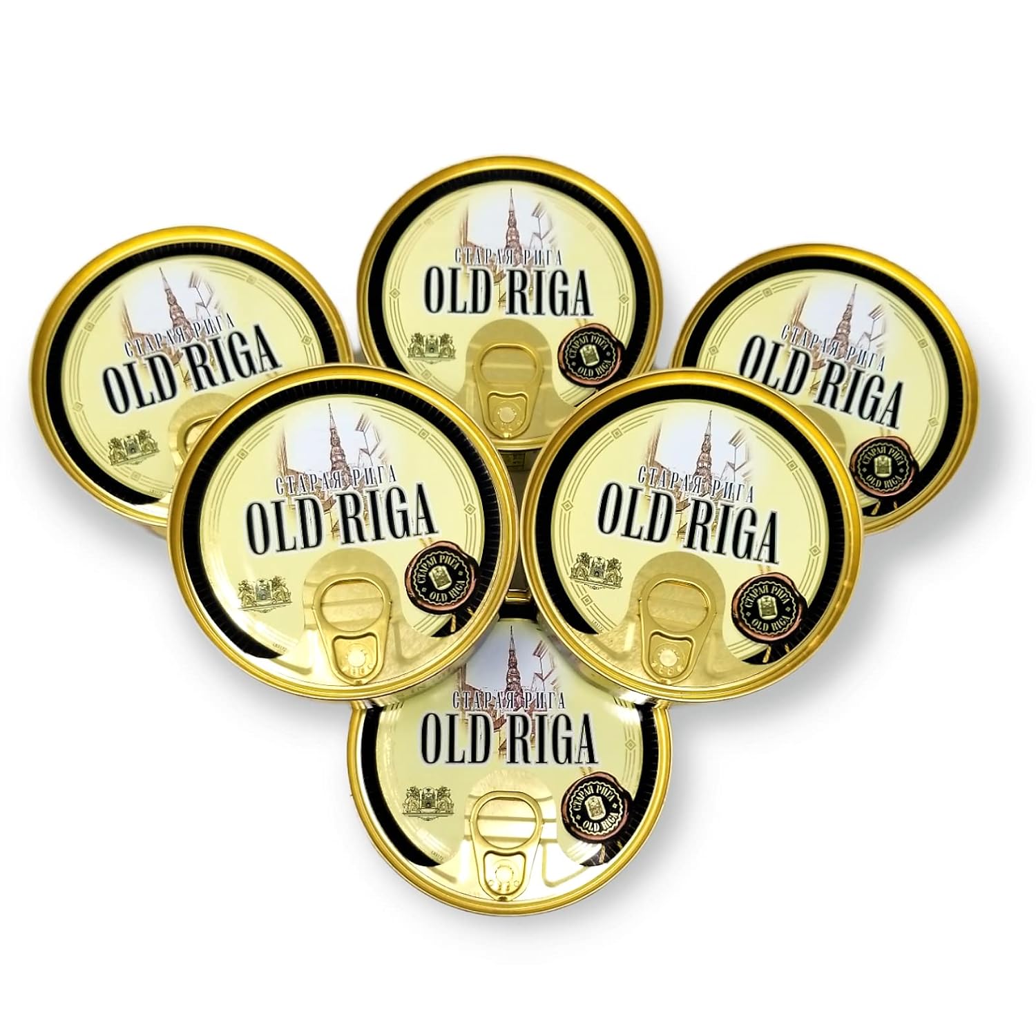 Old Riga Smoked Sprats in Oil 160g/5,6 Oz | Kosher Product, Non GMO, Keto Friendly | Rich in Omega-3 Fatty Acid, Vitamins and Minerals| From Fresh Wild Caught Sardines of Cold European Seas| (Pack of 6)