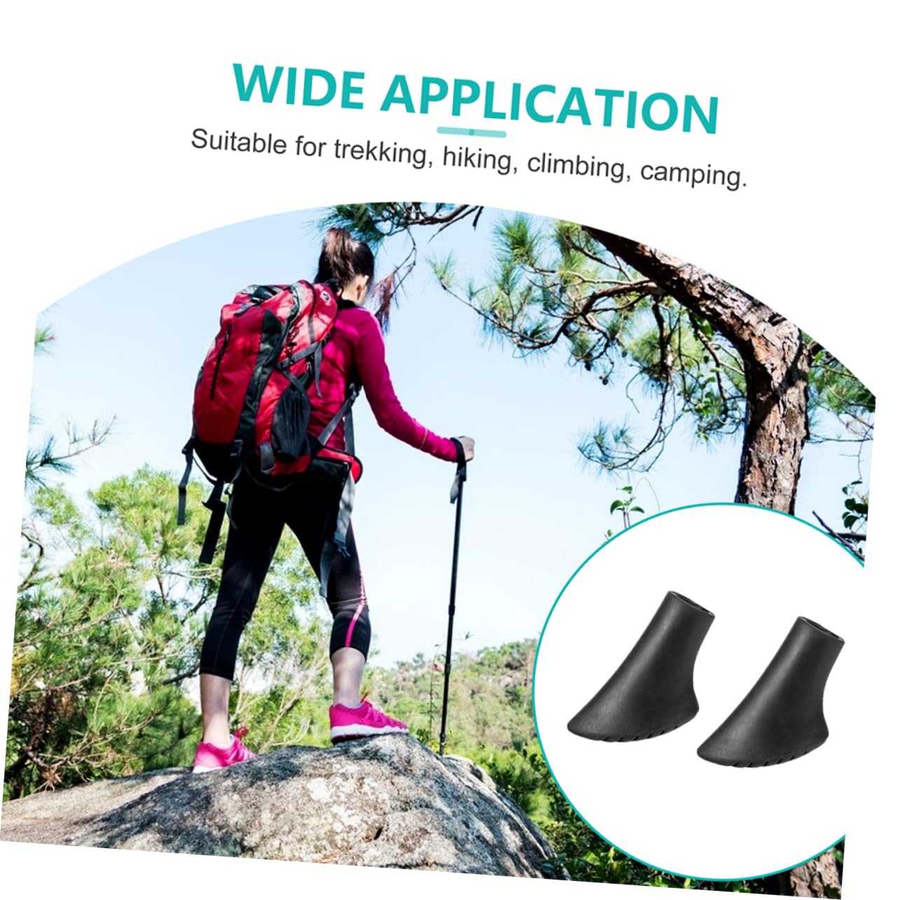 ifundom 30 Stück Teiliges Trekkingstock Gummipuffer Rutschfeste Schutzhüllen für Wanderstöcke Crutch Tips für Sicheres Jedem Untergrund
