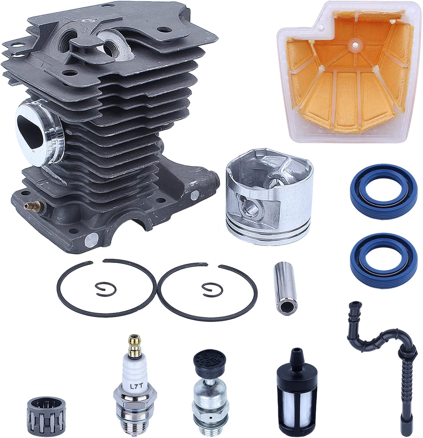 Tagliasiepe Stihl Kit Pistone Cilindro Per Motosega Stihl MS270 MS280 - Diametro 46mm, Con Guarnizioni (kit Ricostruzione) Block Shaft - Foto 8