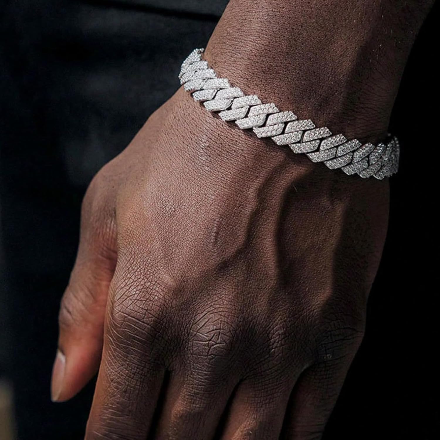 Cuban Link Chain Bracelet Silver Cuban Link Chain for Men Chunky Gold Bracelet Chunky Jewelry Gifts - Image 3