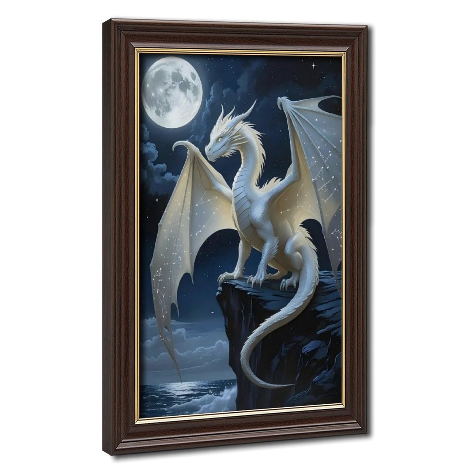 Bareronor Celestial Dragon Poster Canvas Poster Bedroom Decor Landscape Office Room Decor Gift 24" L X 36" W