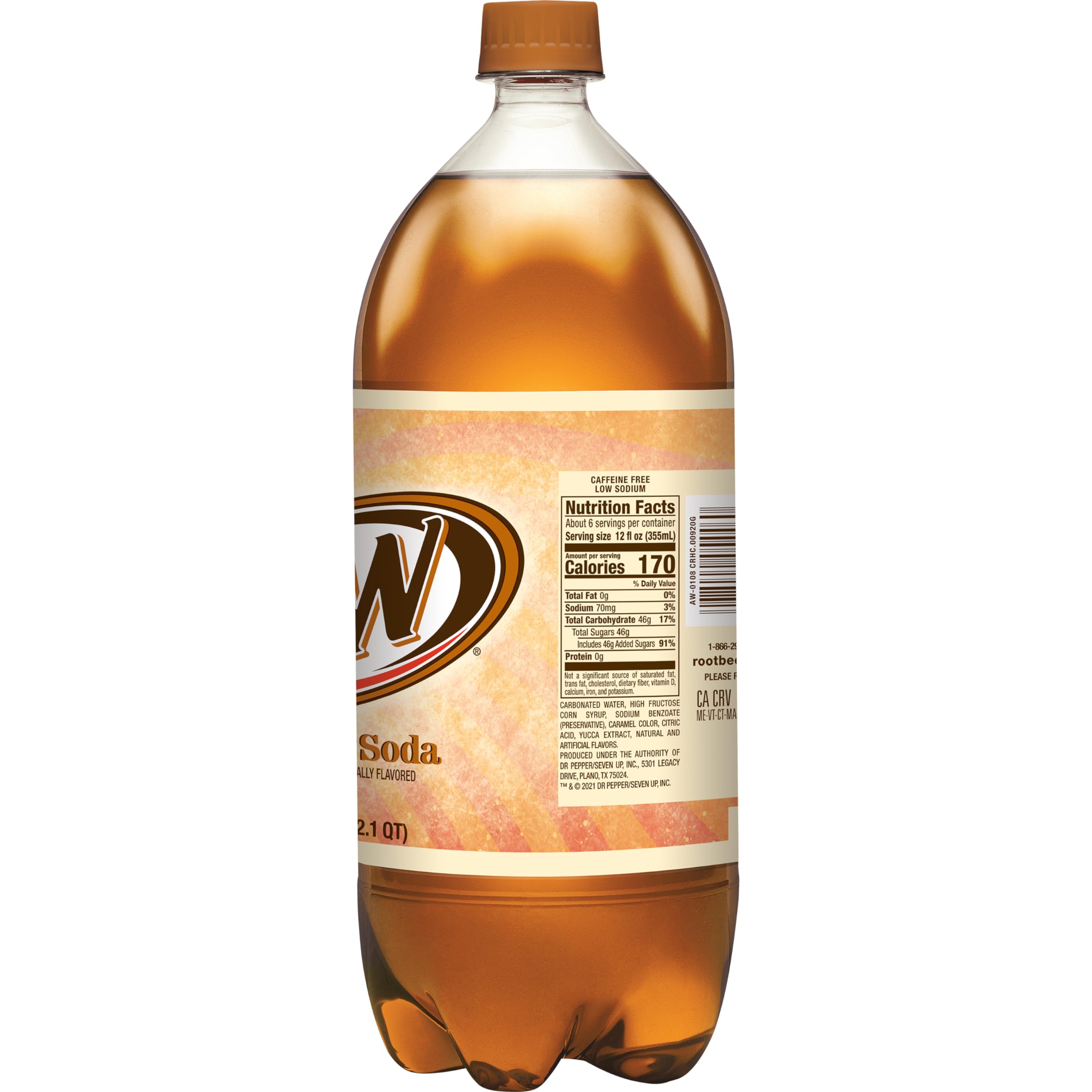 A W Cream Soda 2 L bottle — view 10