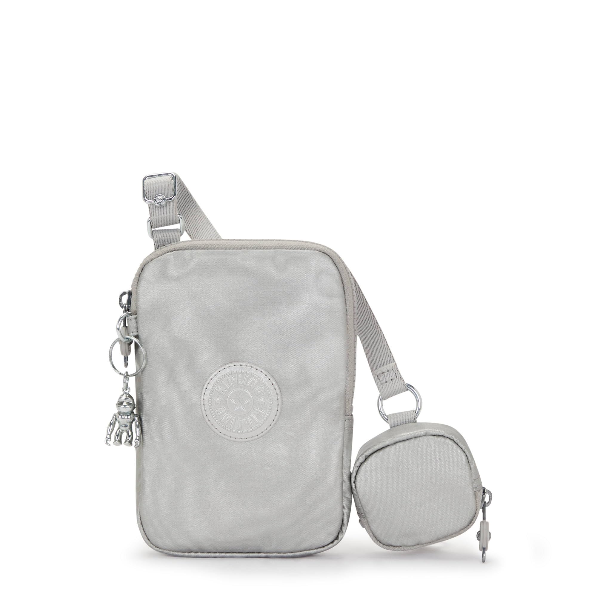 Pochette smartphone Kipling Elvin métallisée pour ranger cartes et mobile