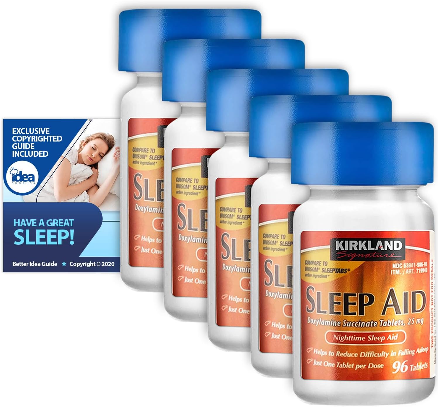 Idea Shop USA Nighttime Sleep Aid (25mg, Pack of 5,480 Pieces)