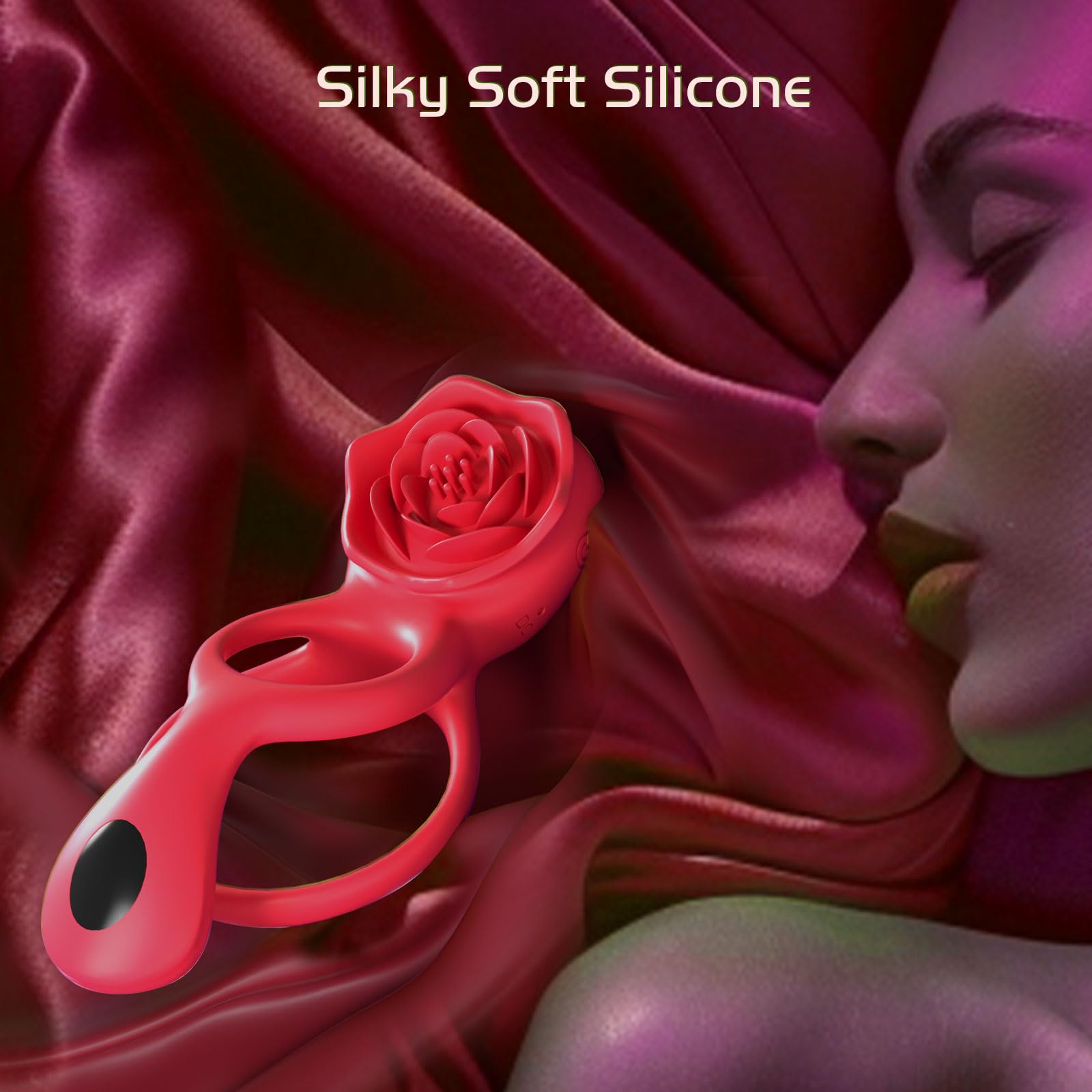 3 IN 1 Anillos Vibrador Pene con Cock Ring para Pareja, Juguetes Eróticos para Estimulador el Clítoris Mujer y Testicular Hombre, Silicone Masajeador con 9 Modos, Suave y Elástica, Duradero (YJT-029)