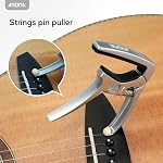 Aroma Guitare Capo ajustable Trigger Tension pour 6 Chaînes Guitares acoustiques et électriques avec pulvérisateur d'épingles