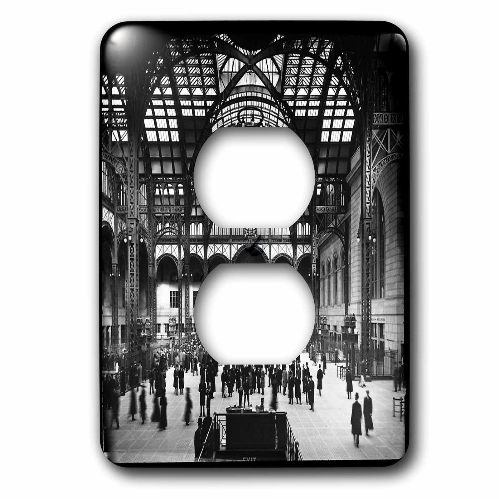 Couvercle de prise 2 prises Penn Station NY 1910 3dRose lsp_27554_6