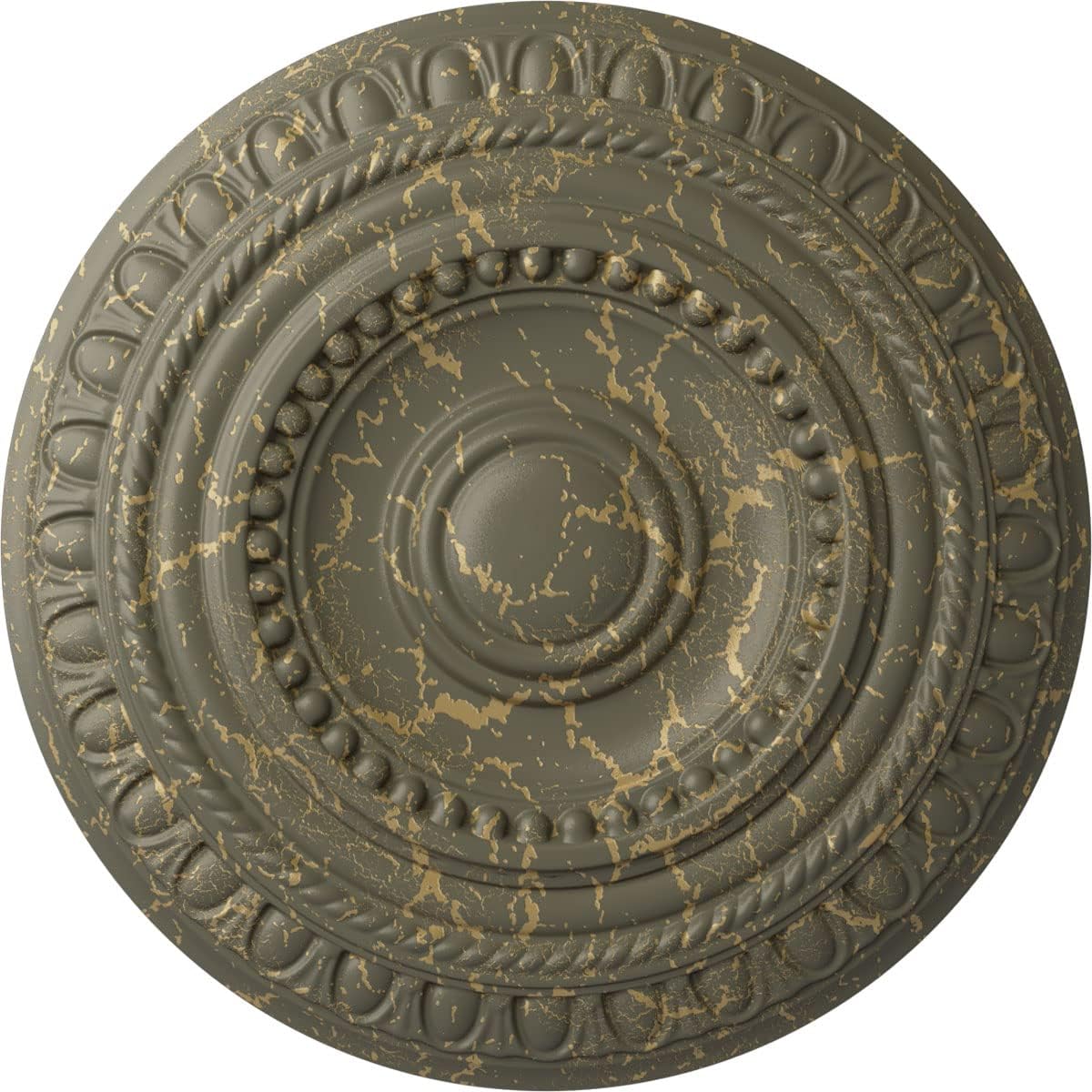 Ekena Millwork 15 3/4"OD x 1 3/8"P Artis Ceiling Medallion Fits Canopies up to 6 7/8" Ceiling Medallion, Witch Hazel Crackle