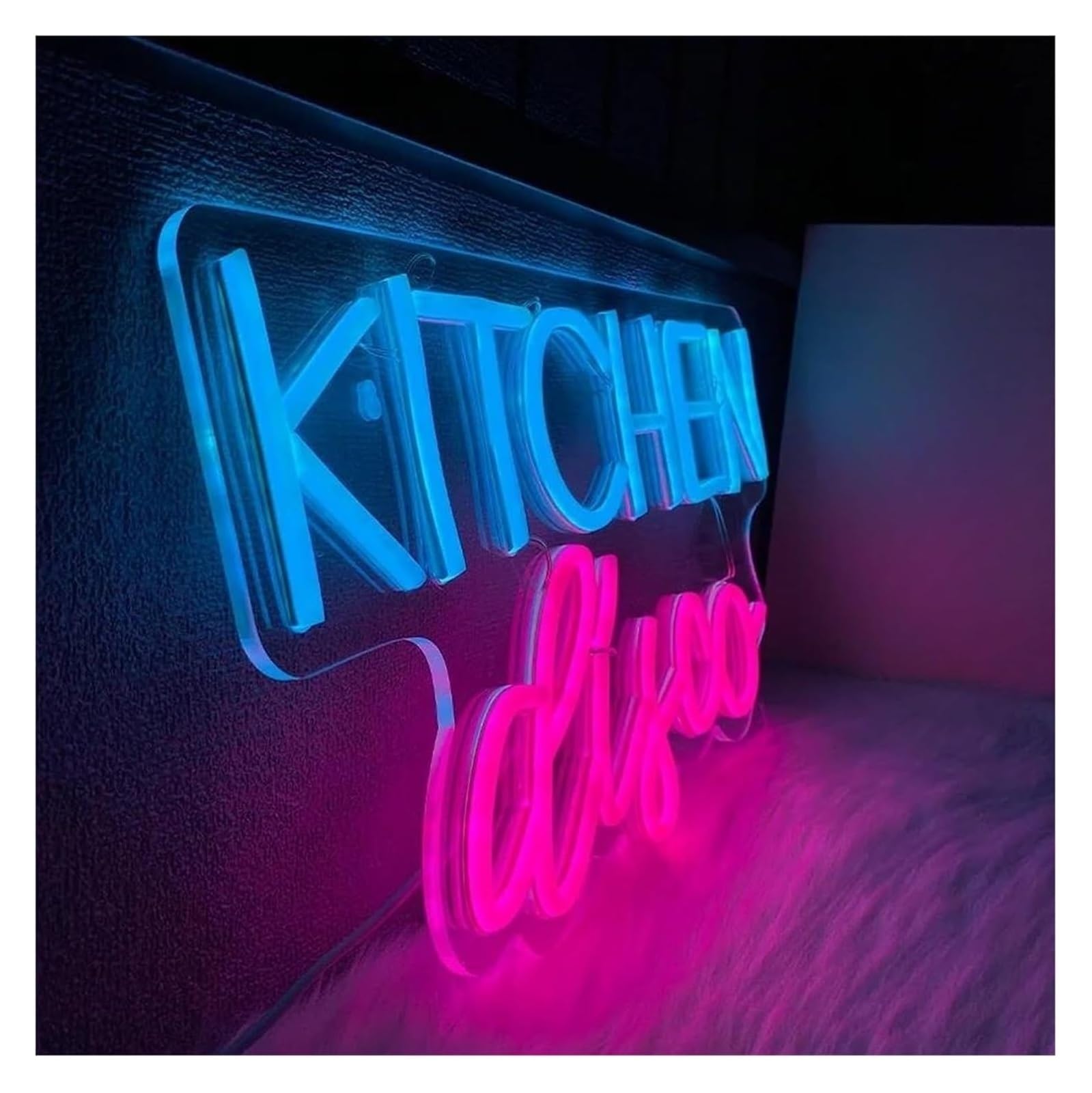 Neón Sign Discoteca de cocina con letrero neón, luz LED regulable, para ideal para bares, cocinas, cafeterías y restaurantes