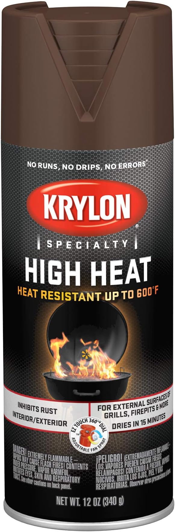 Krylon K01709077 High Heat Spray Paint, 12 Ounce (Pack of 1