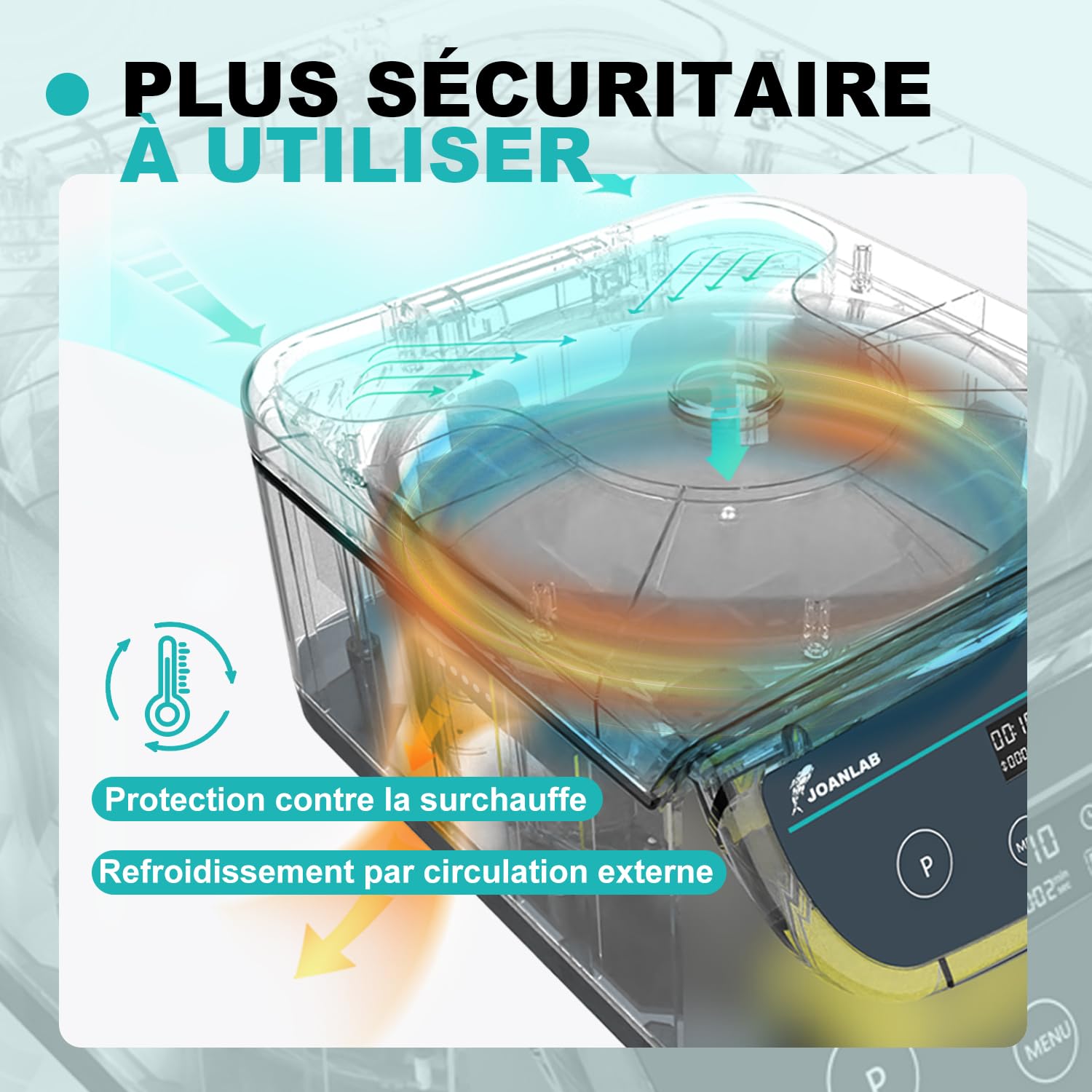JOANLAB LC500-6 Centrifugeuse de Laboratoire, 500-4000RPM, 2146xg | 9 programmes, écran digital, tubes 2/5/10/15/50ml, arrêt déséquilibre, verrou couvercle, séparation plasma PRP