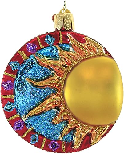 Vista 29 de Old World Christmas - Adornos de cristal soplado para árbol de Navidad, colección Espacio exterior