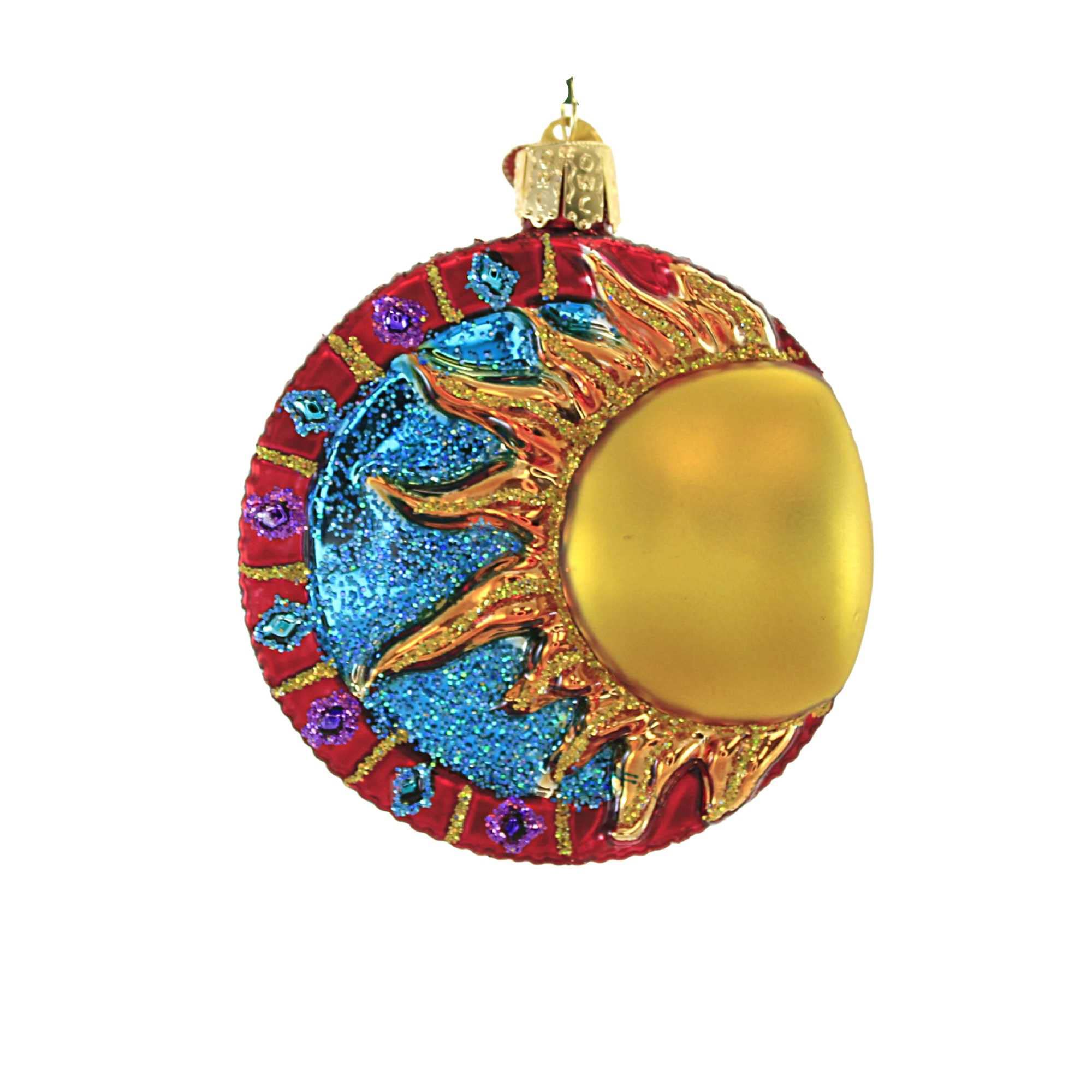Old World Christmas Jeweled Sun Glass Blown Ornament for Christmas Tree, Multicolored, 3.25 In H X 3.0 In W X 1.5 In D - Image 4