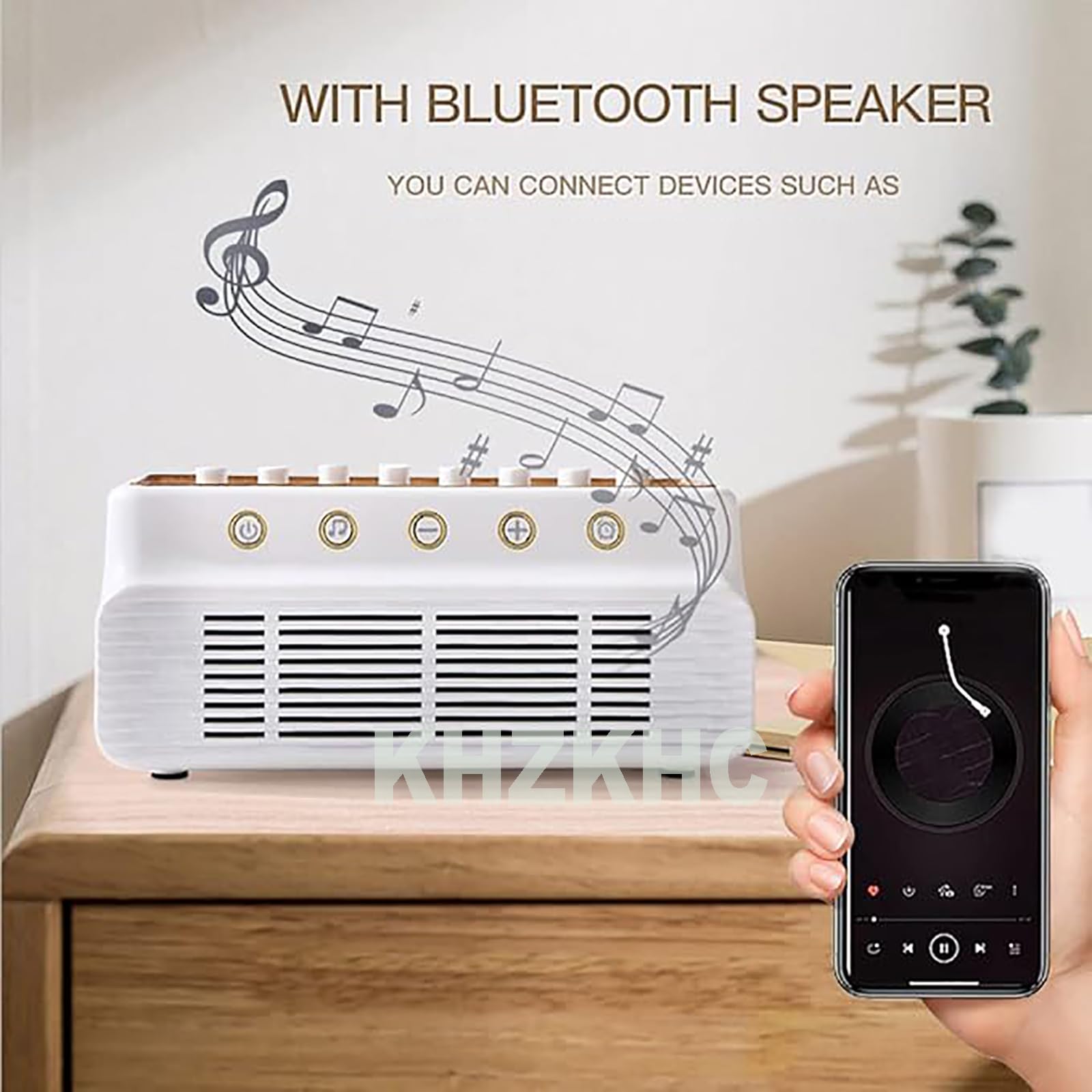 Máquina de sonido, altavoz portátil de ruido blanco con 8 sonidos naturales para ayuda al sueño, reducción inteligente de ruido para relajación y alivio del estrés