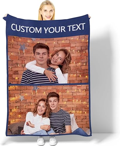 Miniatura 8 de Manta personalizada con imagen, manta personalizada para parejas, manta de fotos para sofá, familia, Navidad, Halloween, cumpleaños, boda, regalos