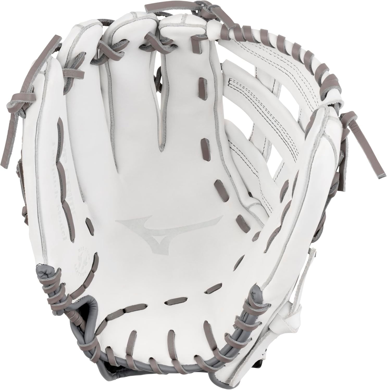 Mizuno GMVP1300PF4W MVP Prime Fastpitch Softball Glove 13", H Web, Left Hand Throw,White/Grey