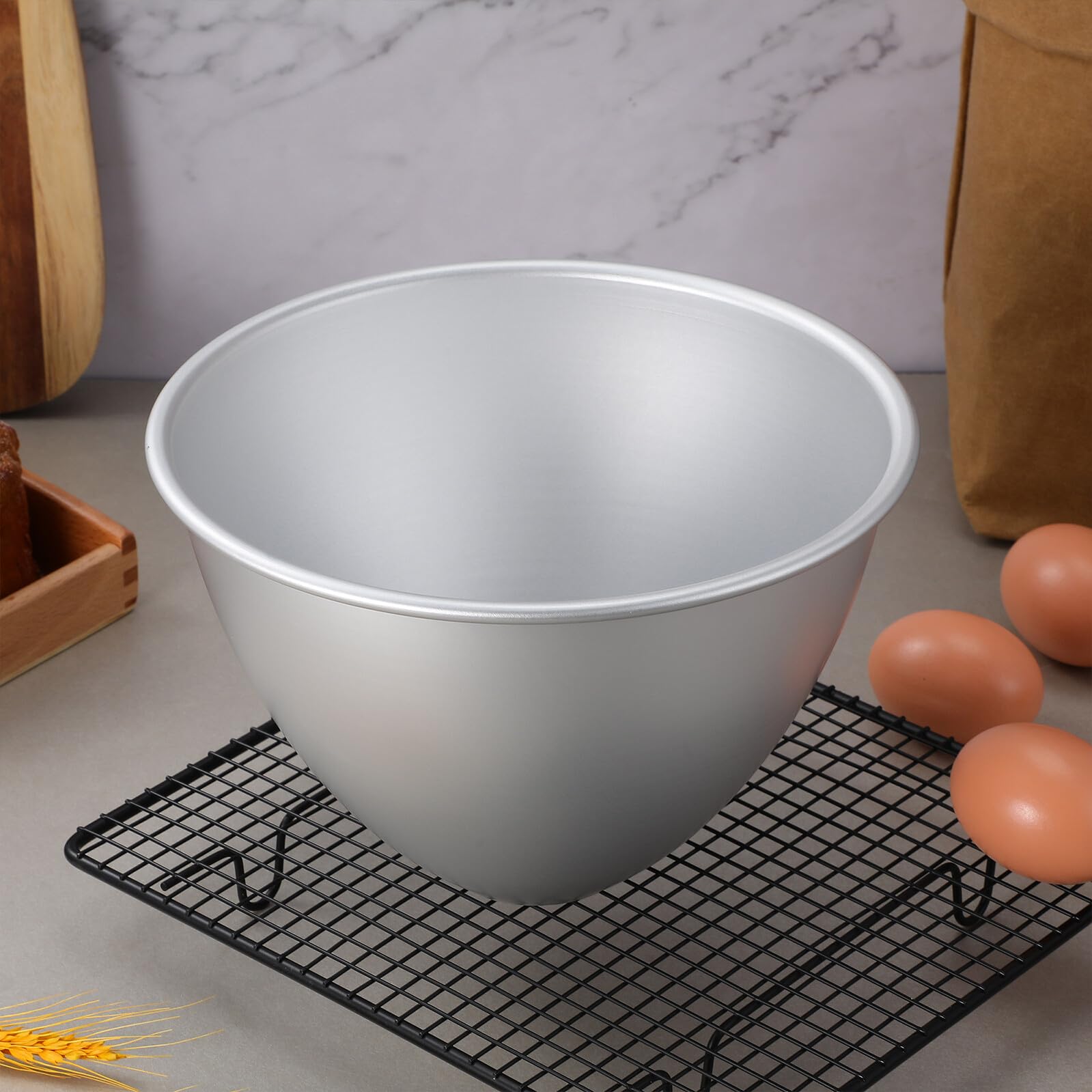 Kichvoe Poux de Gateau de Robe Princesse Jupe à Gateau Moule à Gateau sans en Aluminium Semi- Cercle de Boulangerie de Boulangerie pour La Fête à Domicile (8 Pouces)