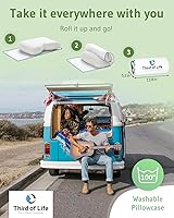 Vista 6 de Third of Life Almohada cervical NuMOON Aloe Vera Almohada de espuma viscoelástica para aliviar el dolor de cuello y hombros Durmientes de lado