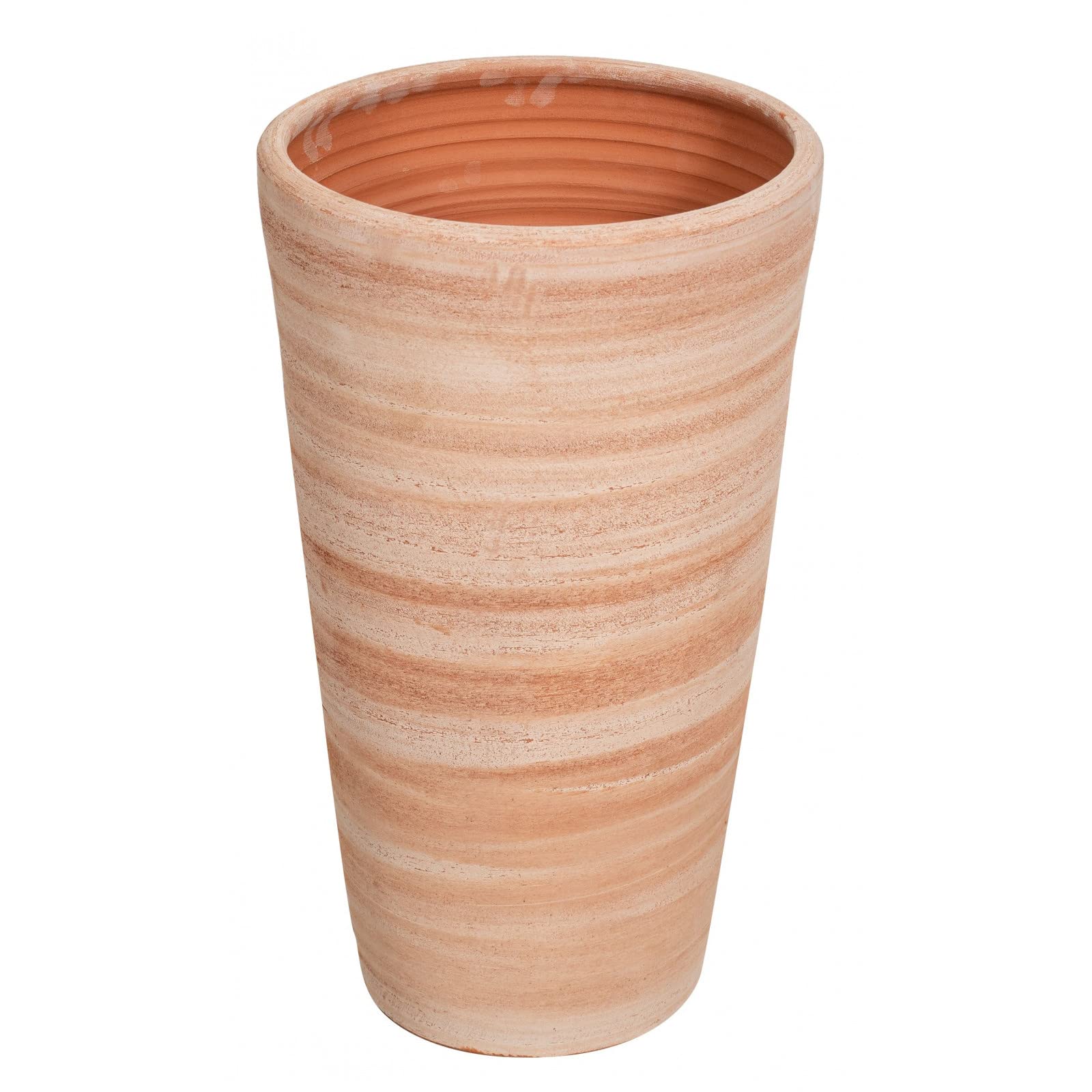 Vase en terre cuite italienne d'extérieur 61cm - L'élégance artisanale pour jardin et terrasse