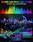 KEIUROT Bande LED Intérieur Auto avec APP Lumiere LED Interieur Voiture Lumière de sous-éclairage de Voiture Améliorée Fort Kits Musicale Lumière au Néon 1 en 1 110cm - 6