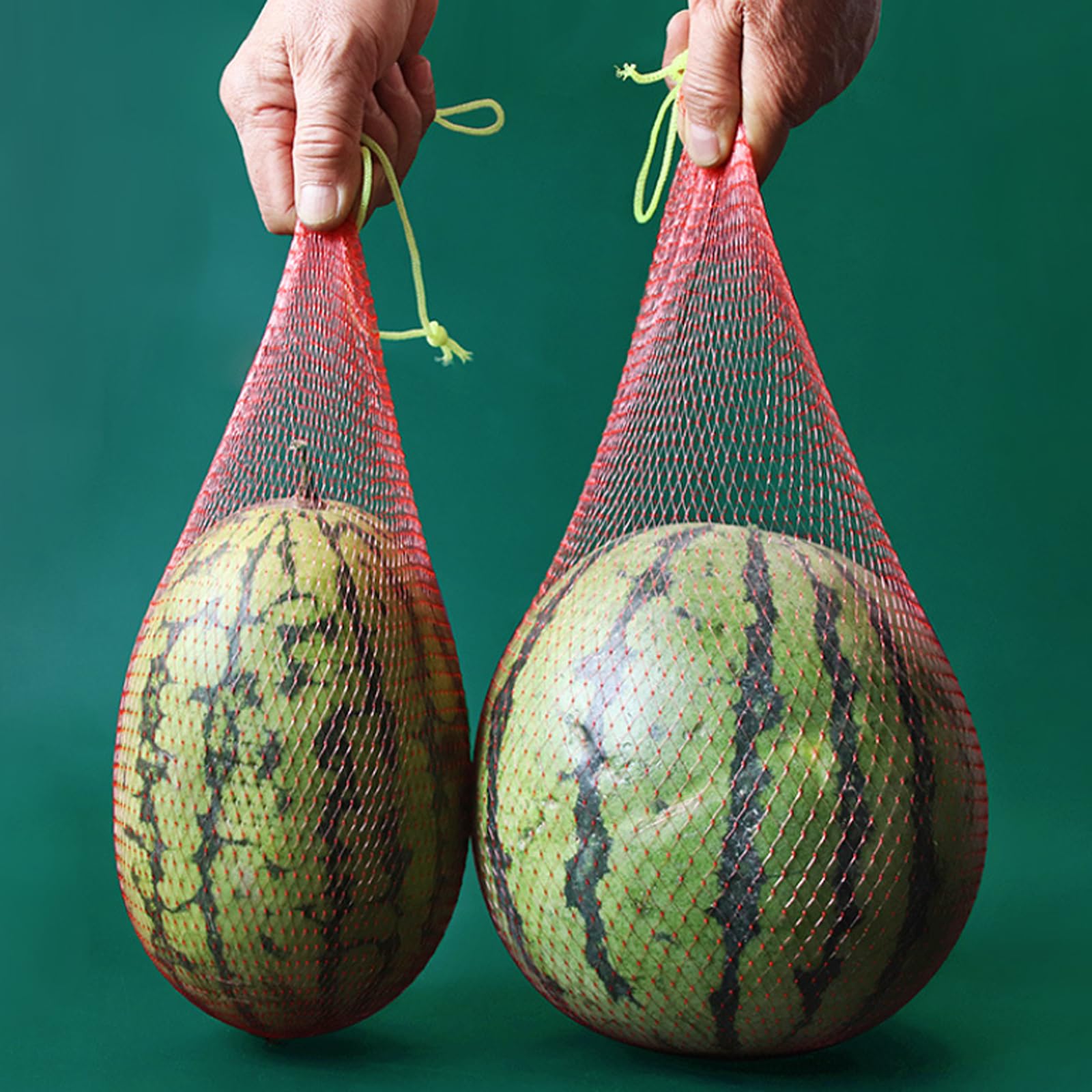 Lot de 100 hamacs melons pour treillis, sacs de support de pastèque de 45 cm, avec cordon de serrage, filets de melon robustes, réutilisables, pour treillis, culture de jardin vertical, Honeydew