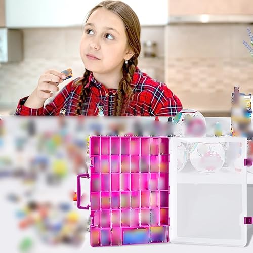 Vista 21 de FULLCASE Estuche coleccionista compatible con Mini Brands 5 Surprise Series 1, 2, 3, 4, Mystery Capsule, juguete coleccionable en miniatura real