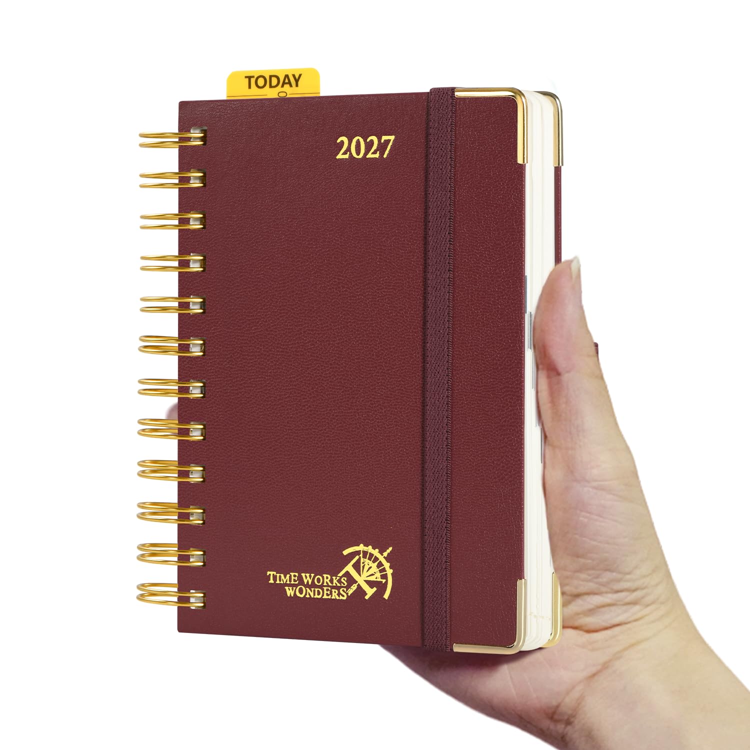 POPRUN Page A Day Pocket Diary 2027 Small A6 Spiral Hardcover Daily Planner โ image 1