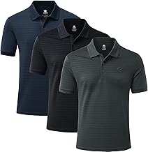 MoFiz Men's Outdoor Polo Shirt Short Sleeve Work Sport Polo Summer Lightweight Breathable Golf Tennis Tops