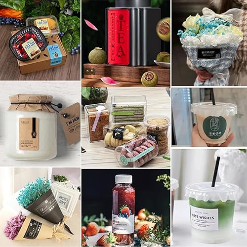 Miniatura 47 de Etiquetas adhesivas redondas personalizadas, impermeables, para fiestas, cumpleaños, bodas, baby shower, novias, reuniones familiares hechas a mano