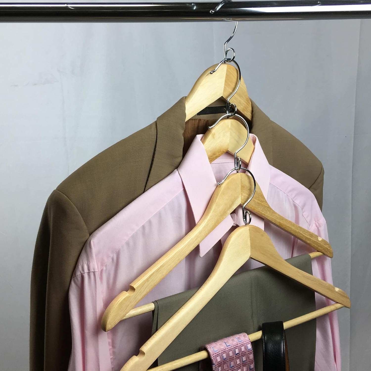 Kascade Space-Saving Hangers (Natural, 50-Pack) - Image 7