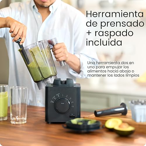 Miniatura 6 de Chefman Obliterator - Batidora de encimera de 48 onzas para batidos, motor de 1380 W para triturar hielo, nueces y frutas congeladas con hoja