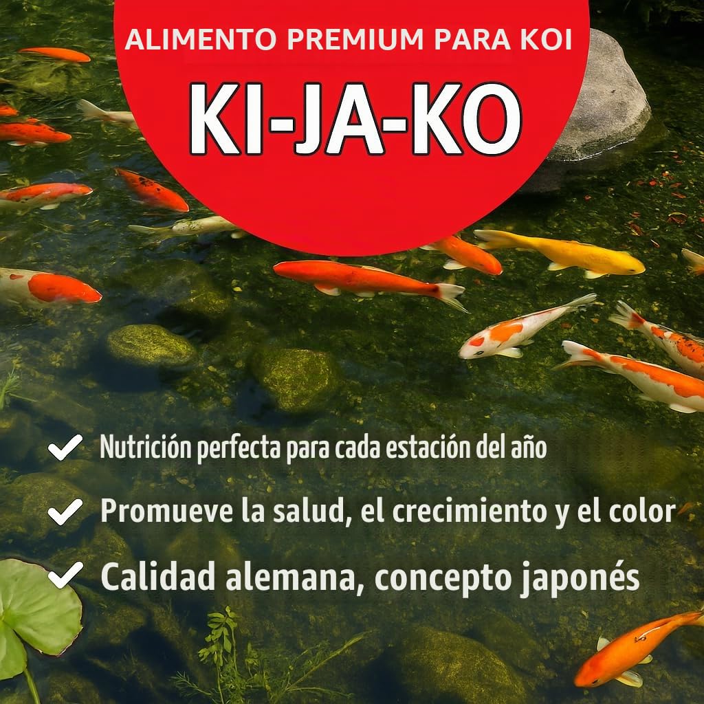 Staple Comida Flotante para Koi 10 kg, Gránulos 6 mm, Alimento Completo para Carpas Koi con Espirulina para Colores Vivos, Todo el Año, ISO22000/GMP+