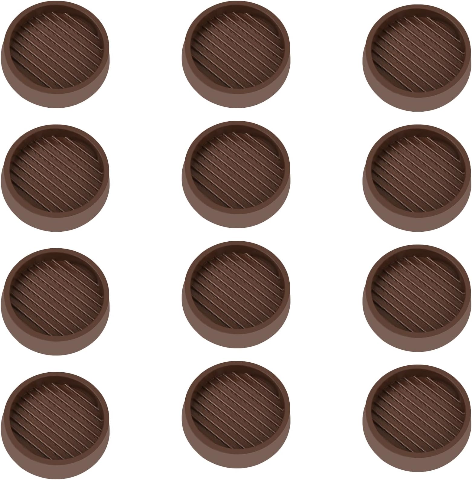 2X2 Round Caster Cups, Rubber Furniture Cups with AntiSliding