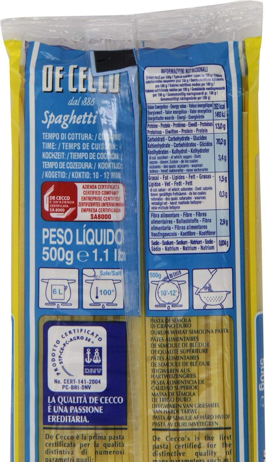 Caja de degustación de Cecco - 18× pasta 500 g surtidos + 2× Italian Gourmet tomates pelados 400 g - formatos largos y cortos, secado lento, calidad italiana - Total 9,8 kg