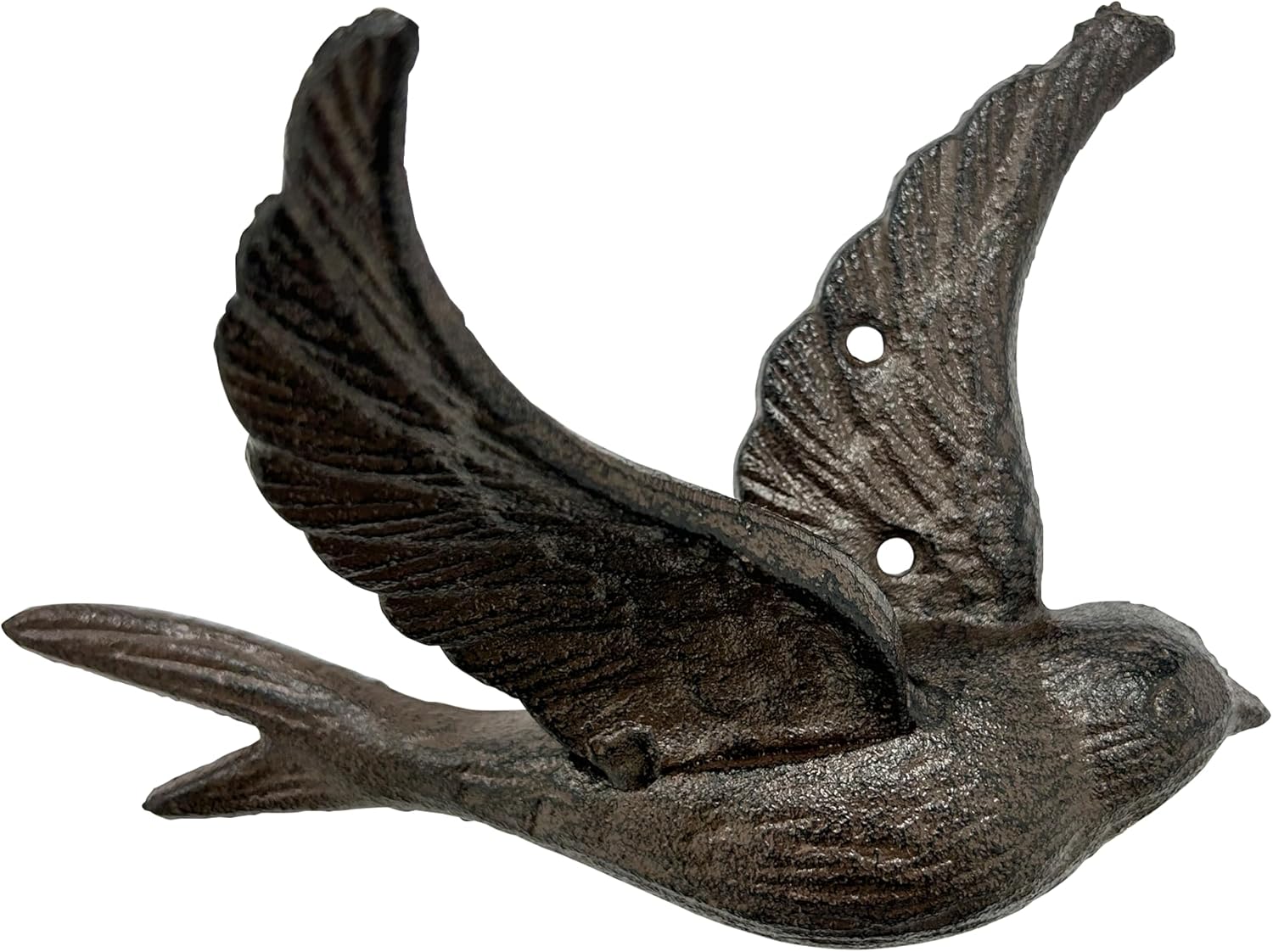 Cast Iron Flying Bird Wall Hooks (Set of 6) – Heavy-Duty Rustic Hooks for Coats, Bags, Hats, Towels – Vintage Farmhouse Wall Decor, Entryway, Bathroom, Kitchen, Garden, Outdoor & Indoor Use