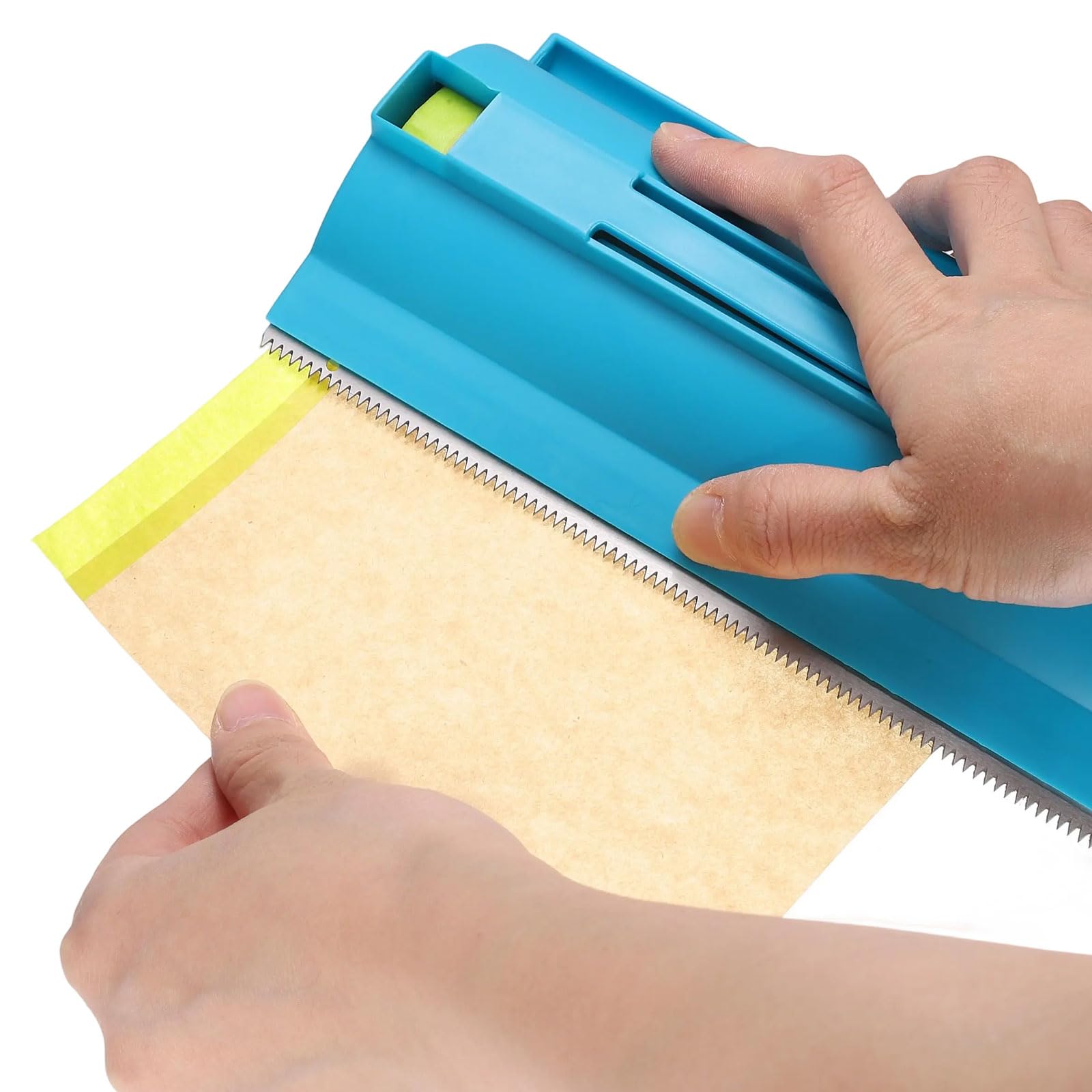 uxcell Papel de enmascarar precintado con dispensador de papel marrón de 11.8 pulgadas x 39 pies, cinta adhesiva de alta adherencia para pintar, protección de suelos y cubrir, 3 rollos