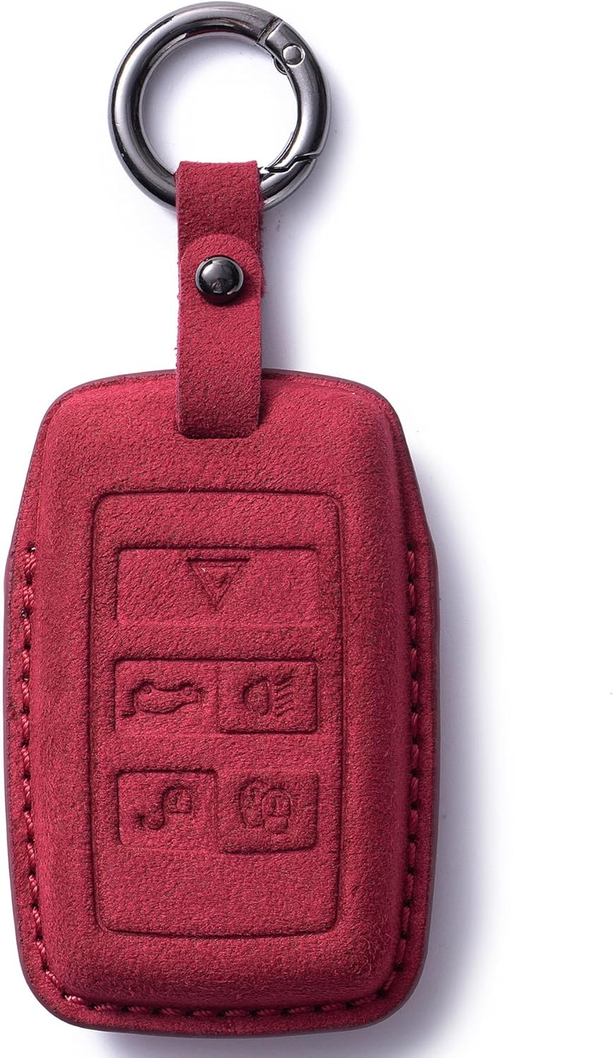 for Key Fob Cover Compatible with Evoque Velar Sport Discovery Freelander2 LR4 Sport Jaguar XF XJ XE F-PACE F-Type 2018-2024 Smart Key