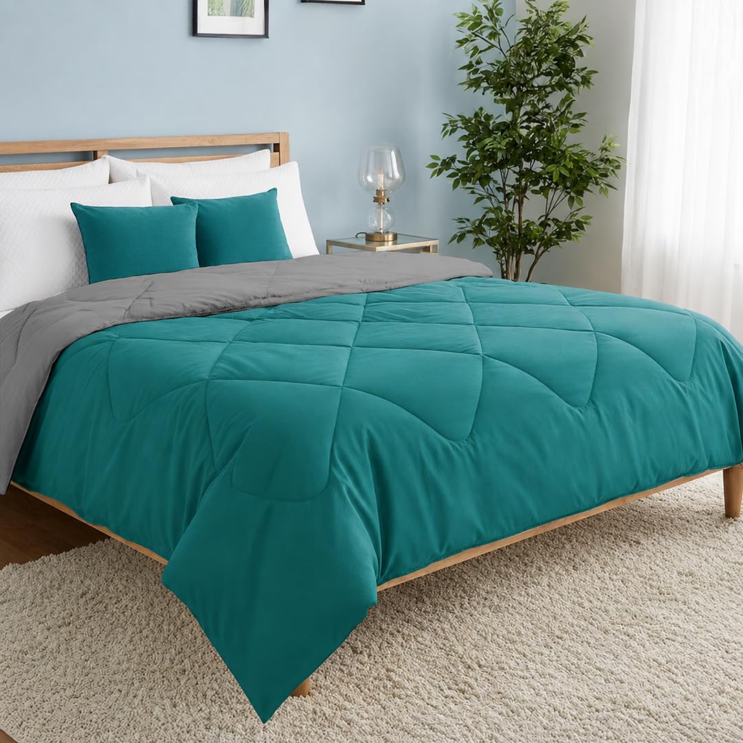 HOMEMONDE Double Comforter - Reversible Microfiber -9